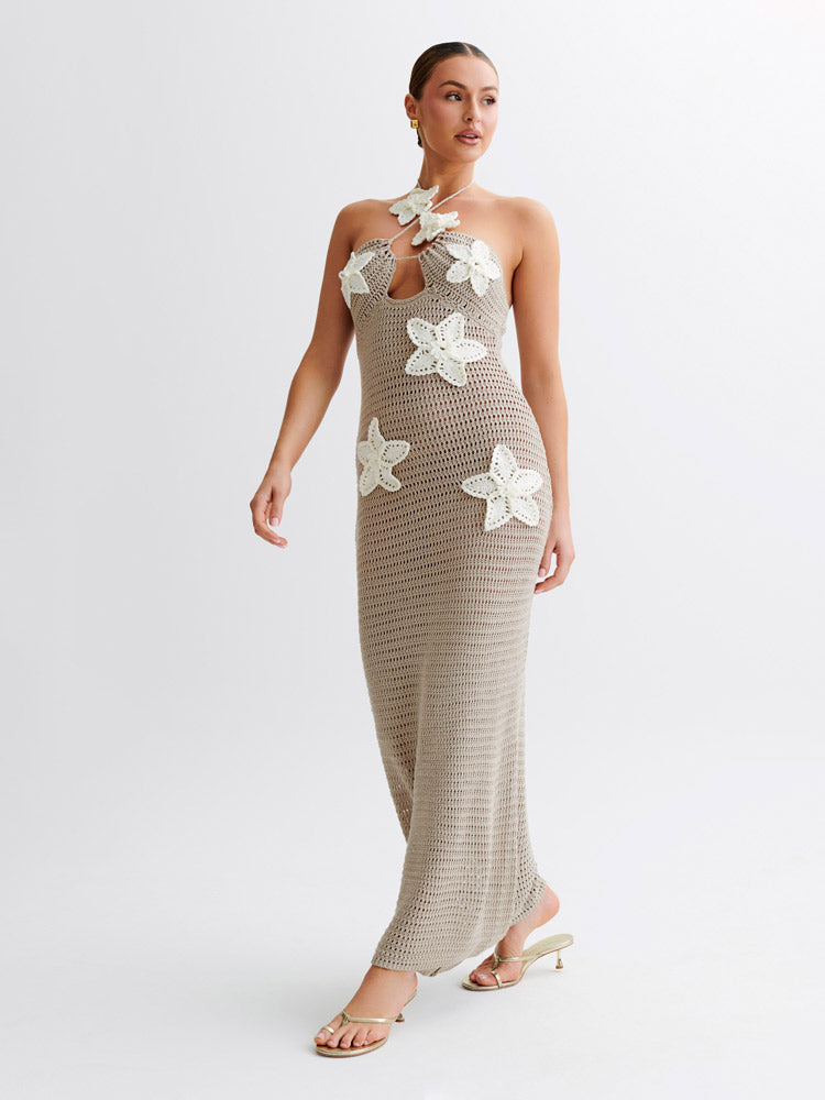 Kyla Floral Crochet Maxi Dress