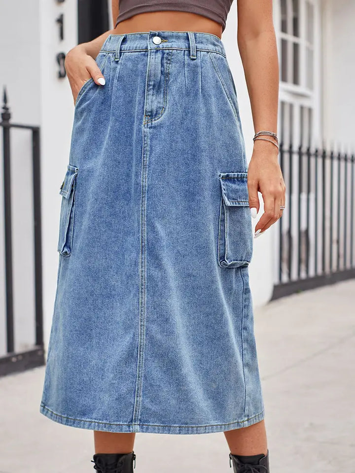 Versatile Slimming Denim Skirt