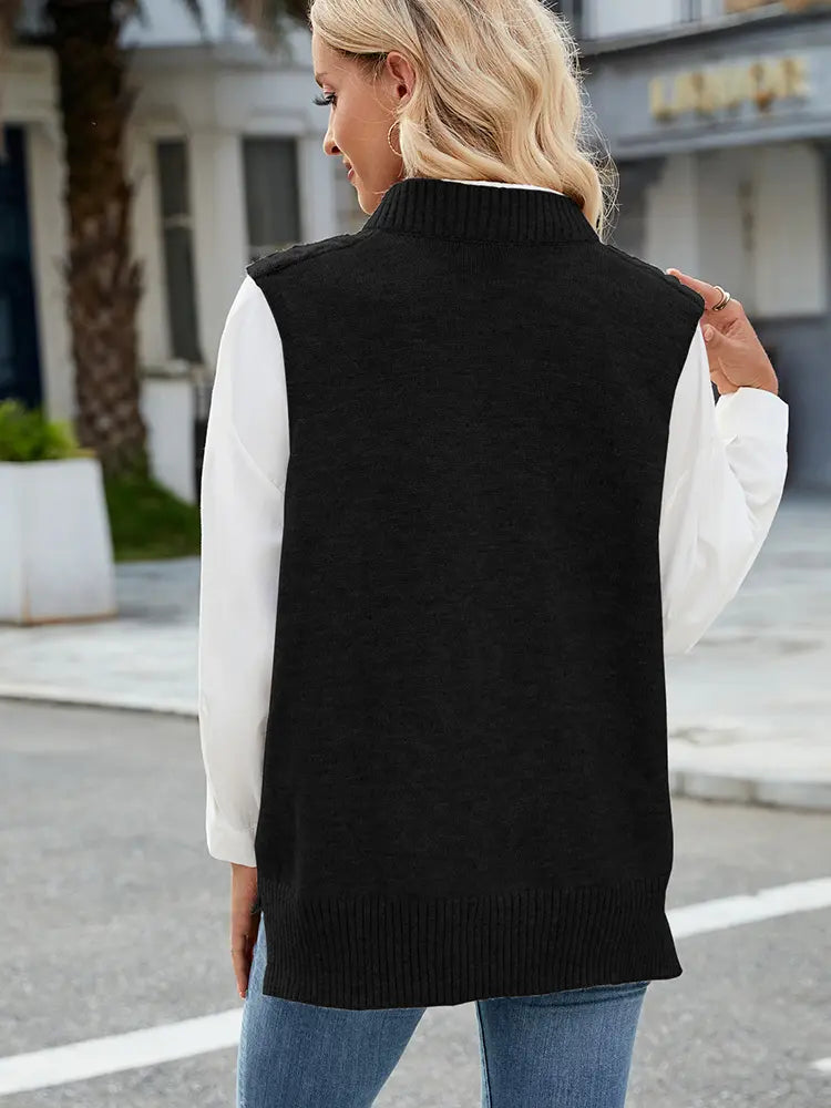 V-hals Relaxed Brei Vest