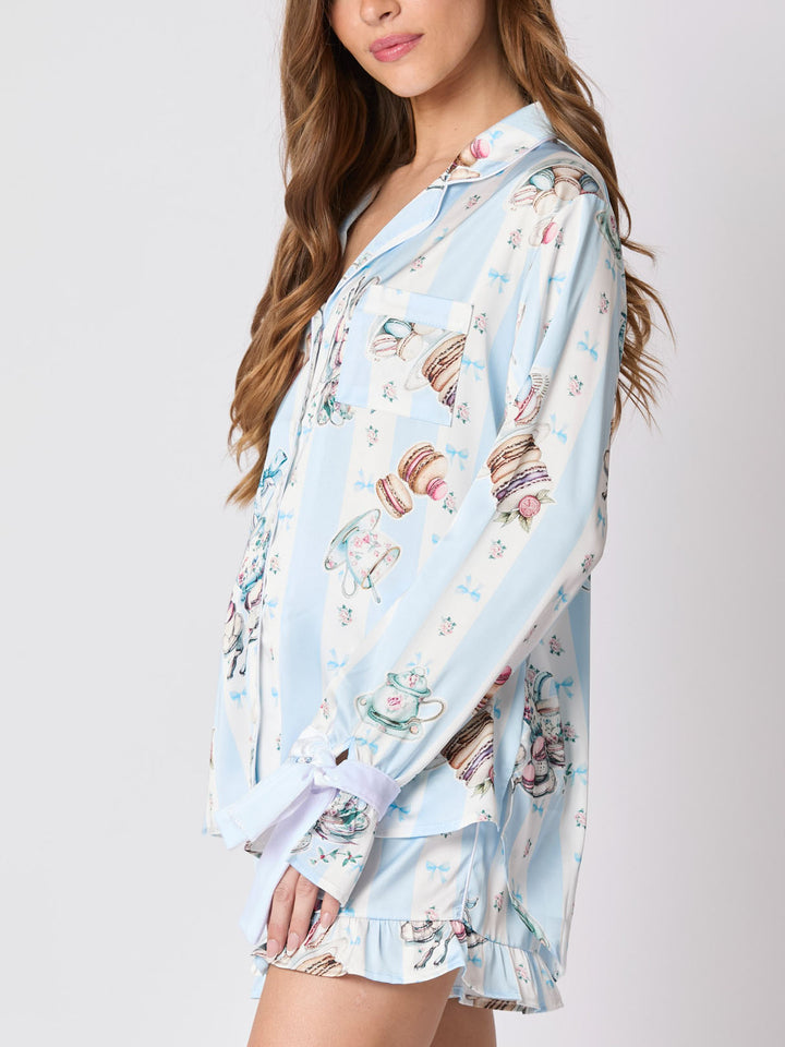 Theeparty Print Strikdas Pyjama Set