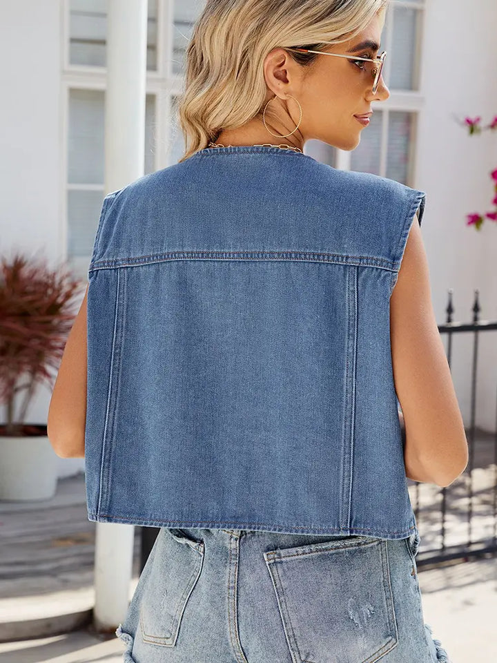 Gilet en denim d'été pour femmes