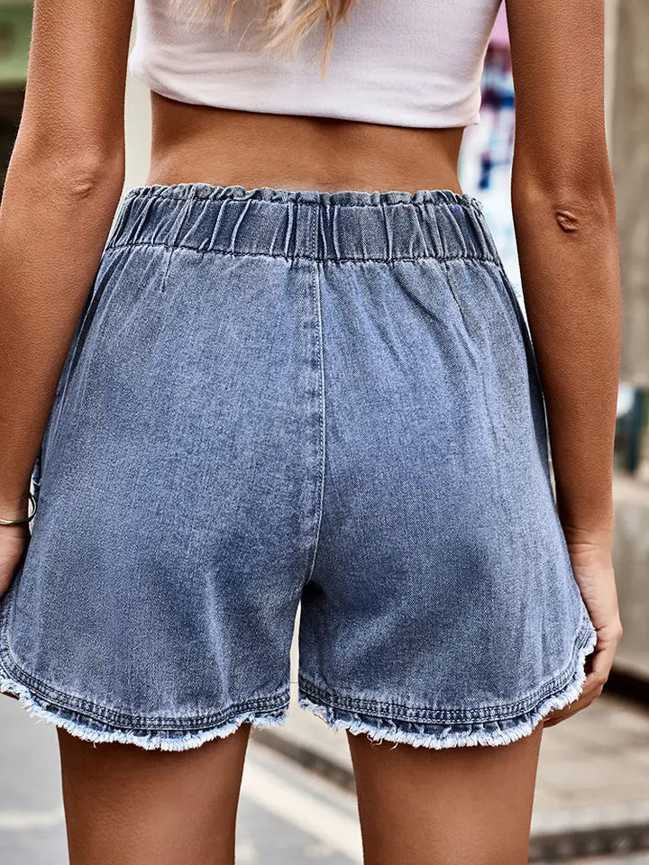 Shorts in denim sfilacciato Bloom