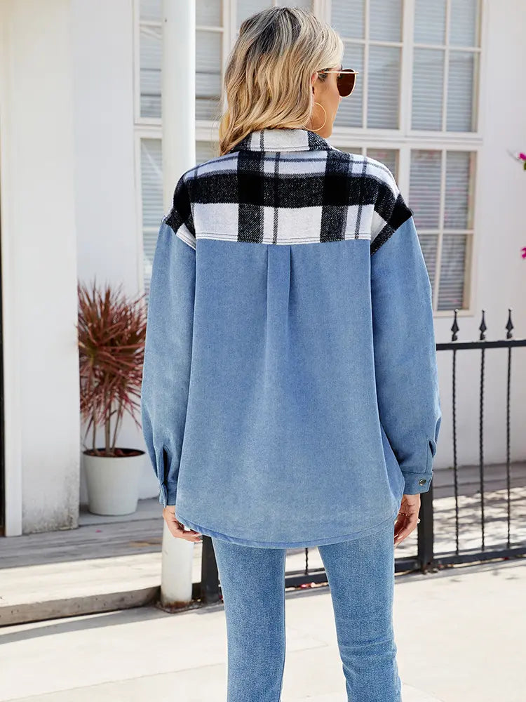 Trendy vasket ternet denimjakke