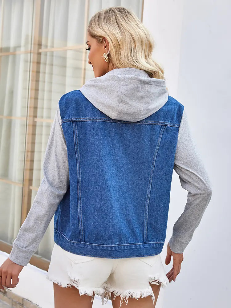 Lente Zomer Hooded Denim Jacket