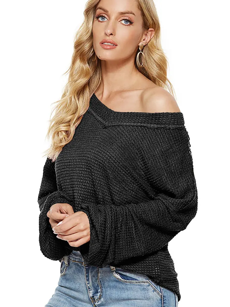 Trendy Oversized V-hals Strikket