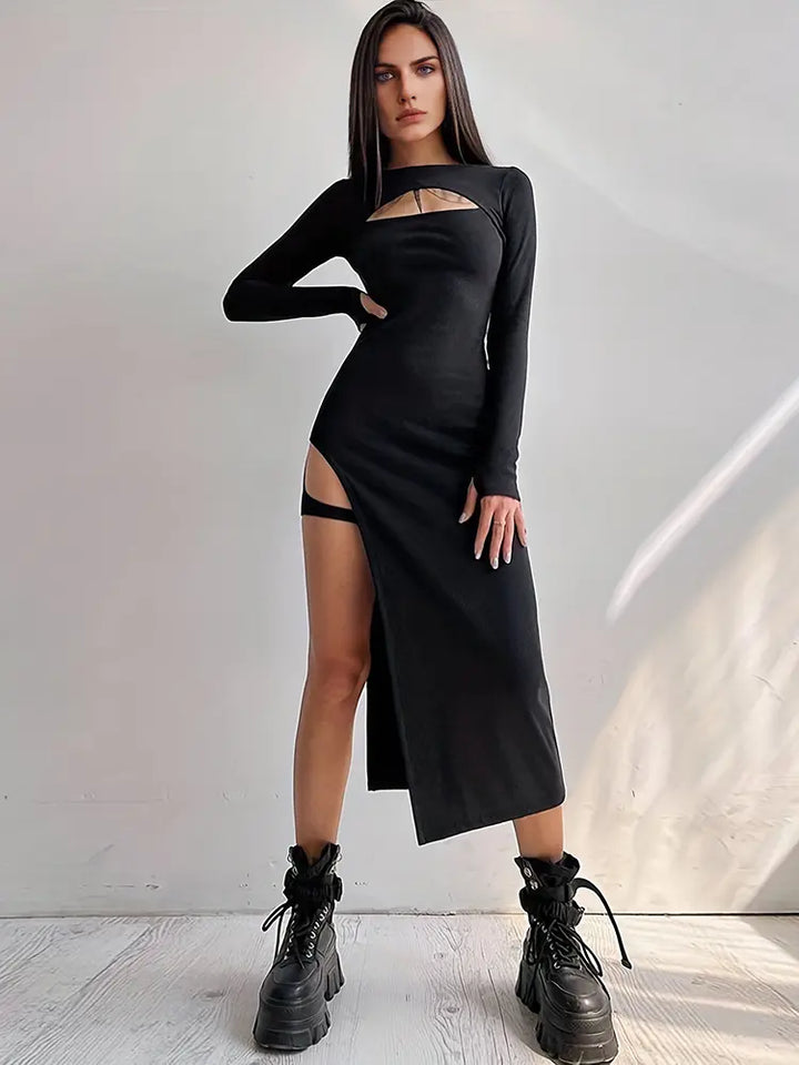 Sexy Strapless Long Sleeve Bodycon Dress