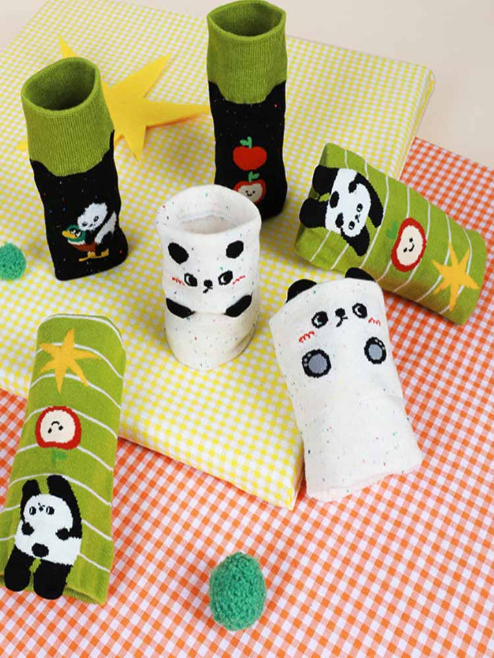 Ponožky s kresleným vzorem pandy