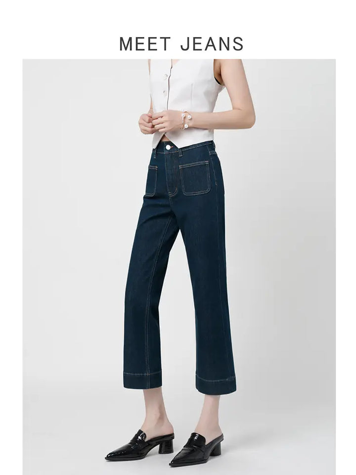 Petite Flare jeans med høy midje