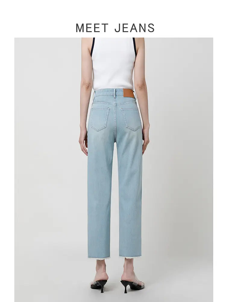 Jasnoniebieskie Slim Straight Jeans