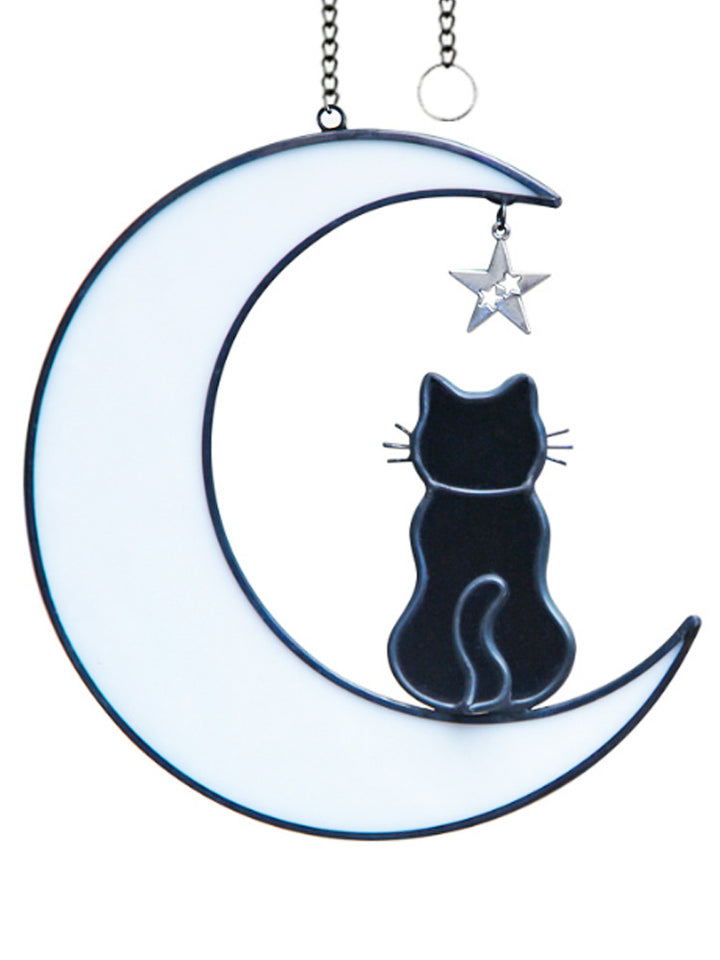Διακοσμητικός Κρεμαστός Παράθυρο Cat on the Moon