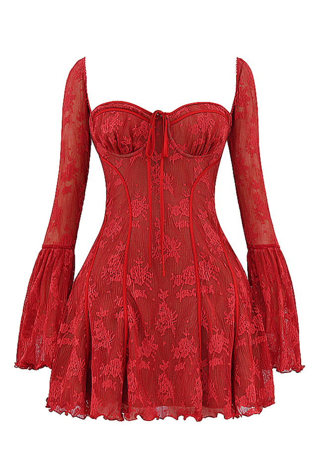 Koronkowa gorsetowa sukienka w stylu vintage