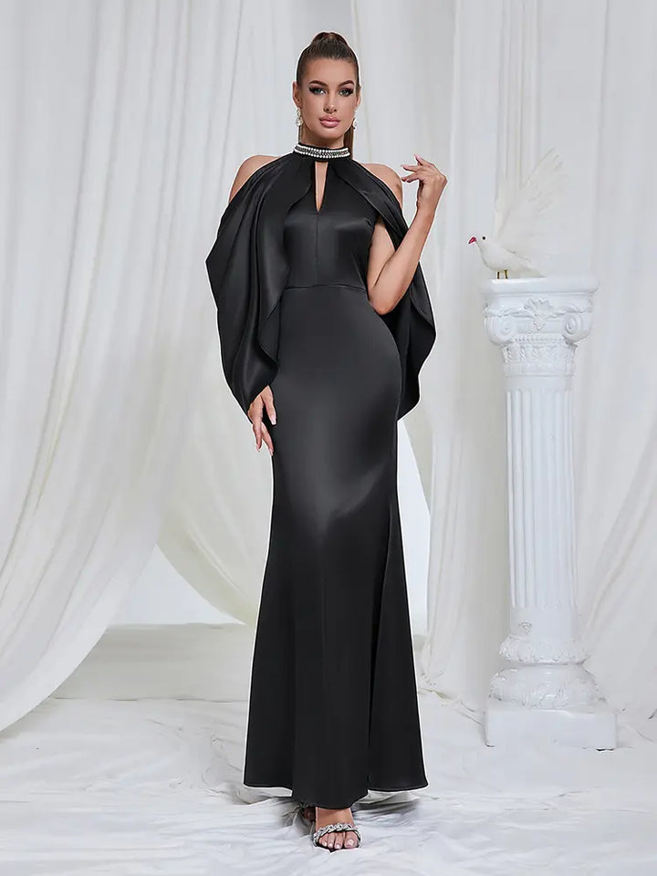 Seksing Off-Shoulder Hollow Neck Dress