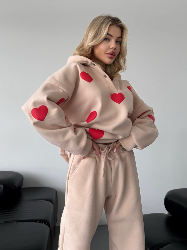 Heart Design Hoodi