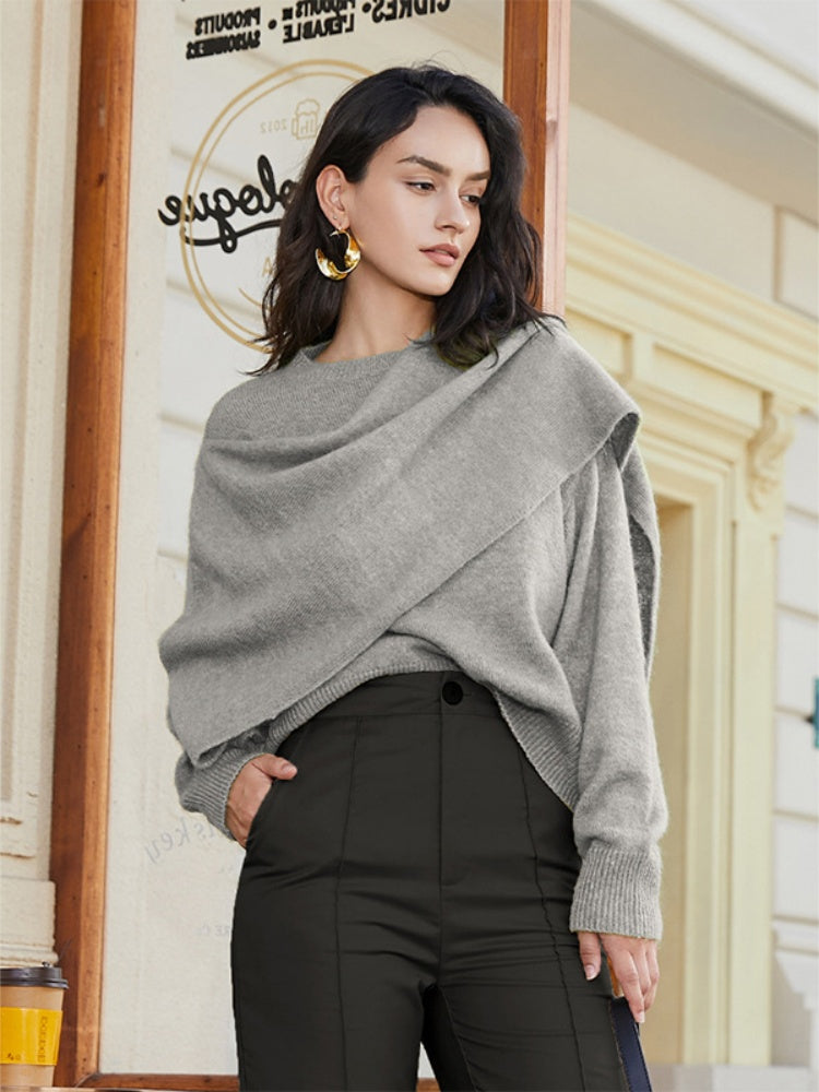 Herbst-Winter Vielseitiger Pullover aus Kerngarn