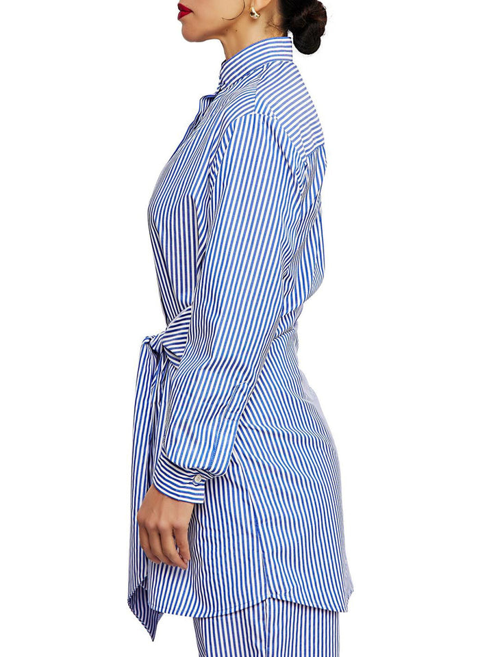 Blue Bar Skirt Set