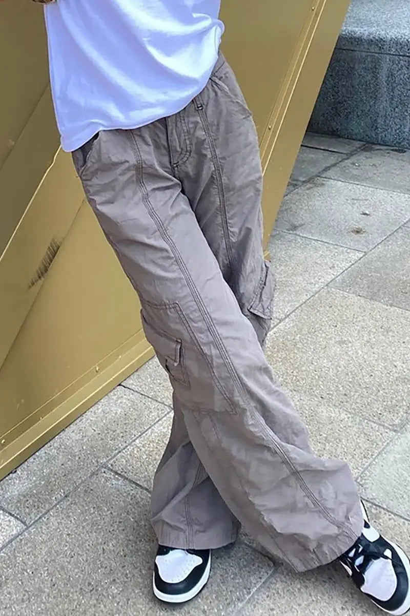 Pantalones cargo de tiro bajo