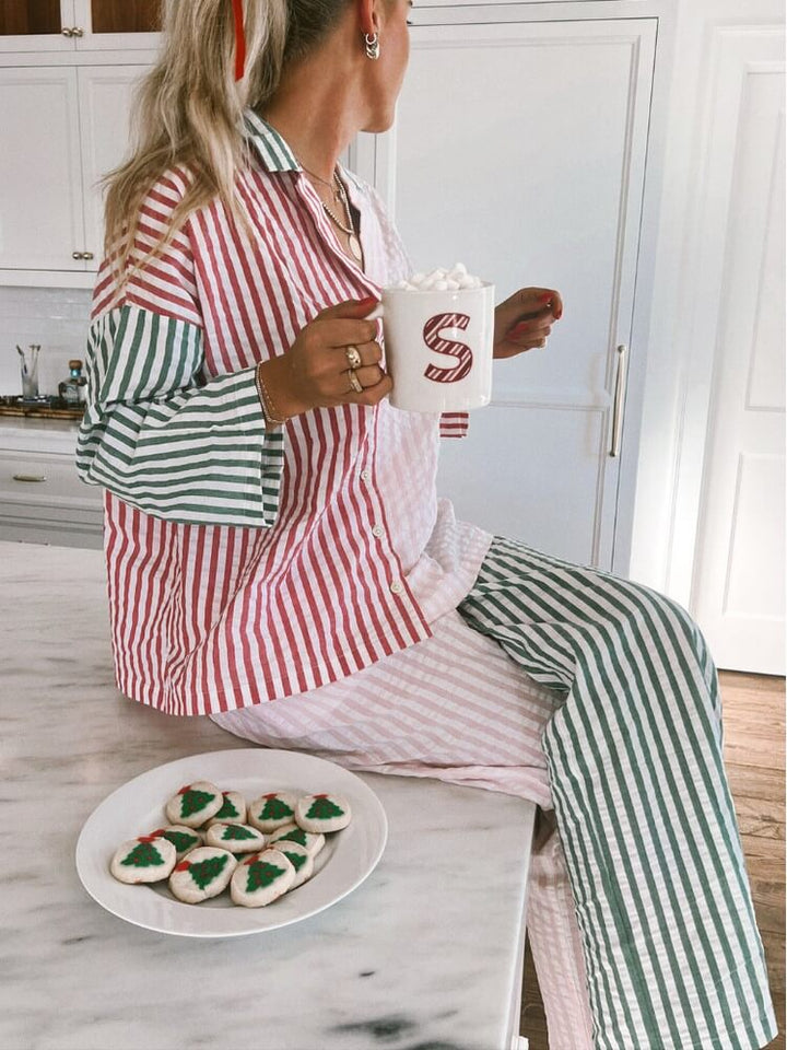 Holiday Tri-Stripe Pyjamas sæt