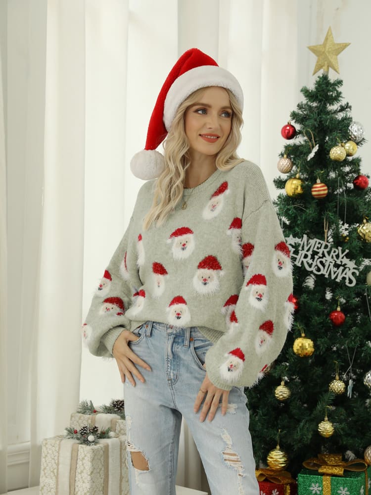 Maglione lavorato a maglia di Babbo Natale