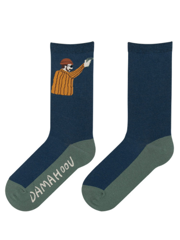 Cartoon karakter patroon katoenen sokken