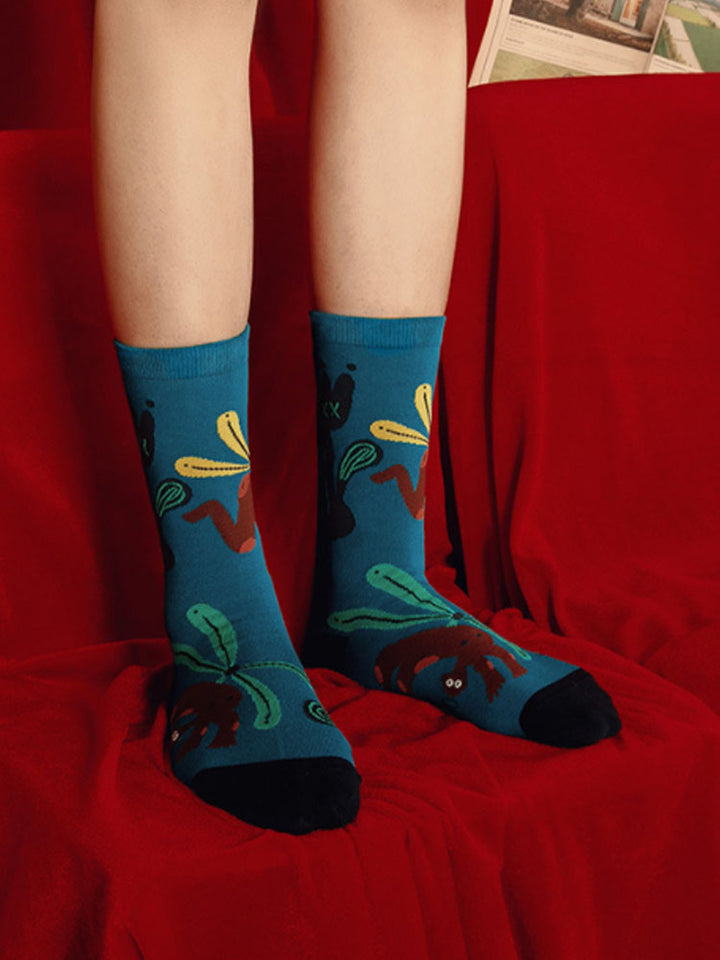 Βαμβακερές κάλτσες με μοτίβο χαρακτήρων κινουμένων σχεδίων