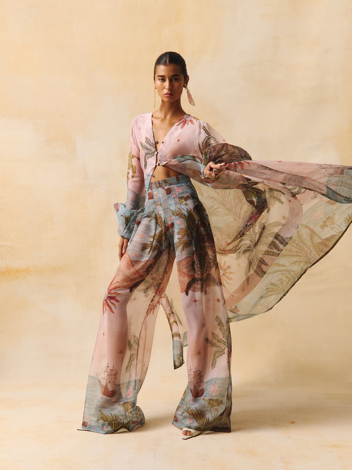 Surya Cape Top & Pant Set