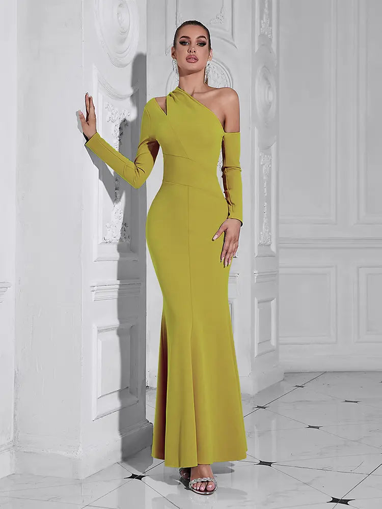 Off-Shoulder Bodycon Evening Gown