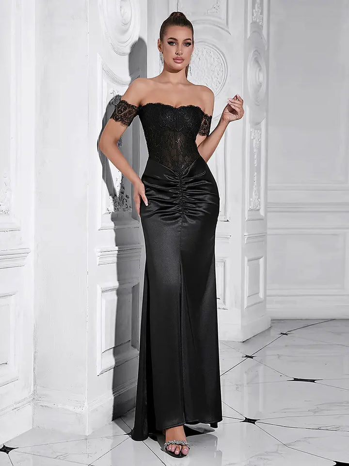 Eleganteng Off-Shoulder Mermaid Gown