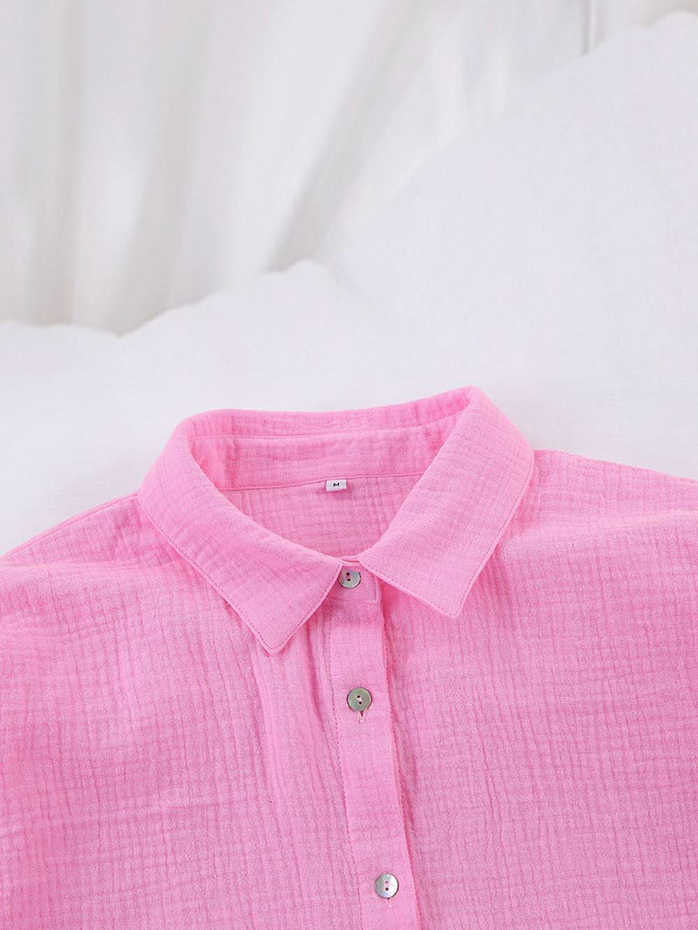 Masalimuot na Cotton Co-Ord Pink Shorts Set