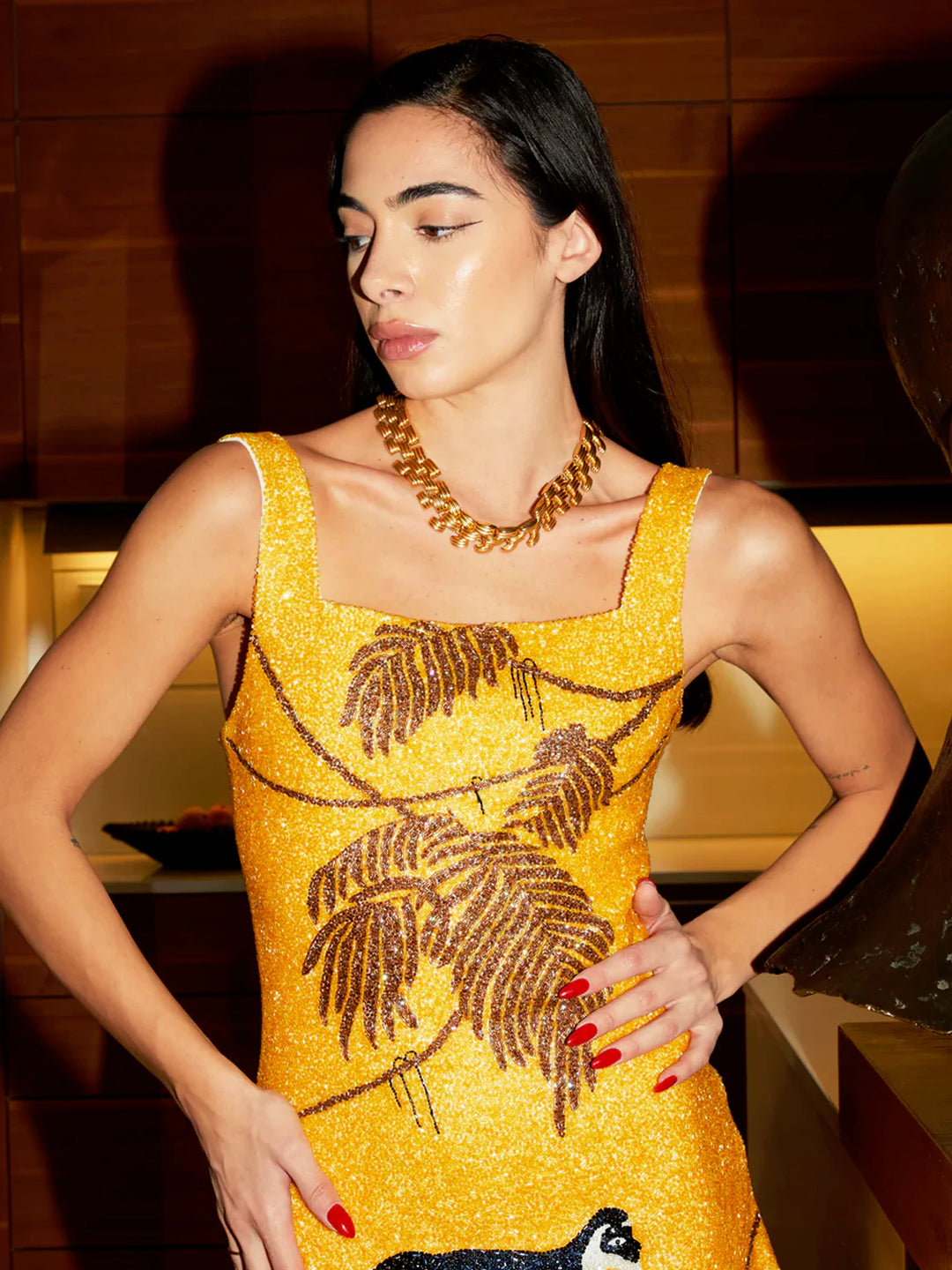 yellow mini slip dress Meshki Yellow Satin Slip Mini Dress by Meshki