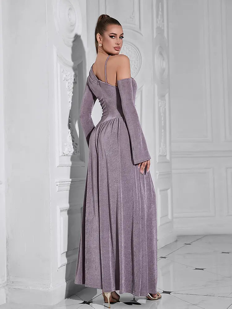 Robe A-Line asymétrique à une épaule