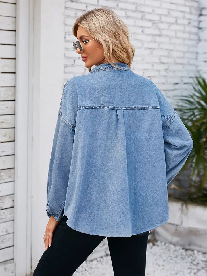 Chemise en denim décontractée de printemps