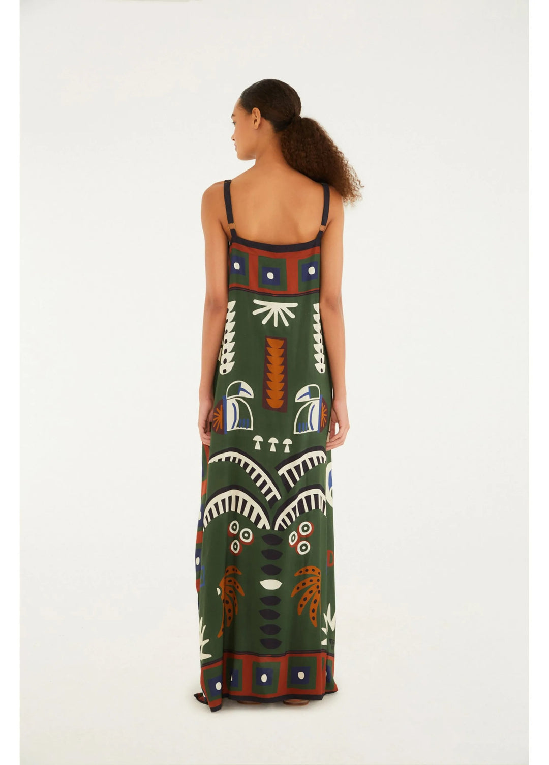 Midi-jurk met sjaalprint