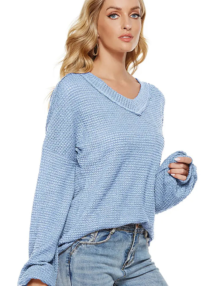 Trendy Oversized V-Neck Knit