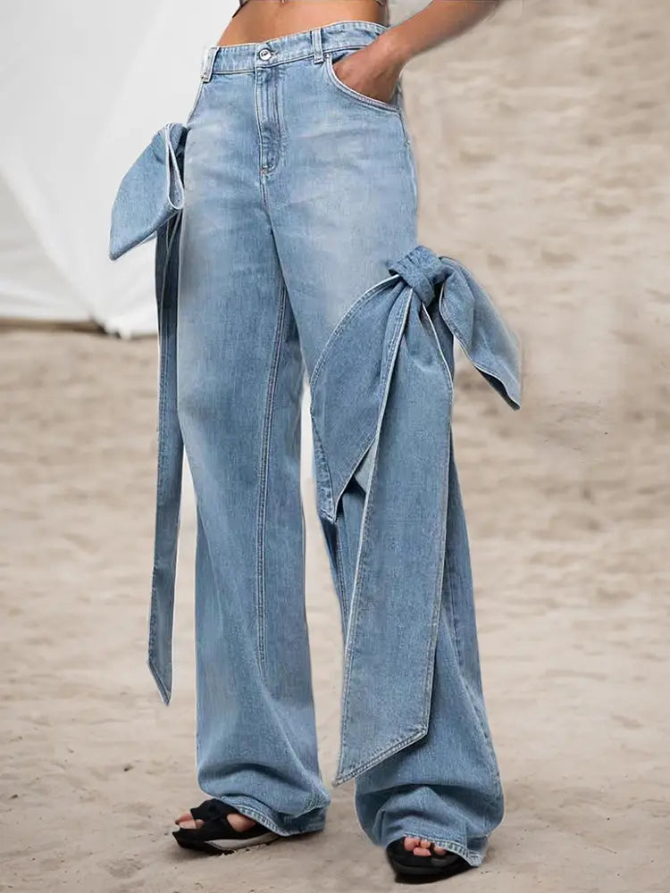 Vasket denim med høy midje