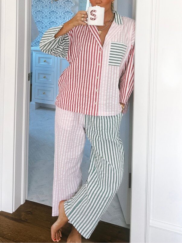 Holiday Tri-Stripe Pyjamas sæt