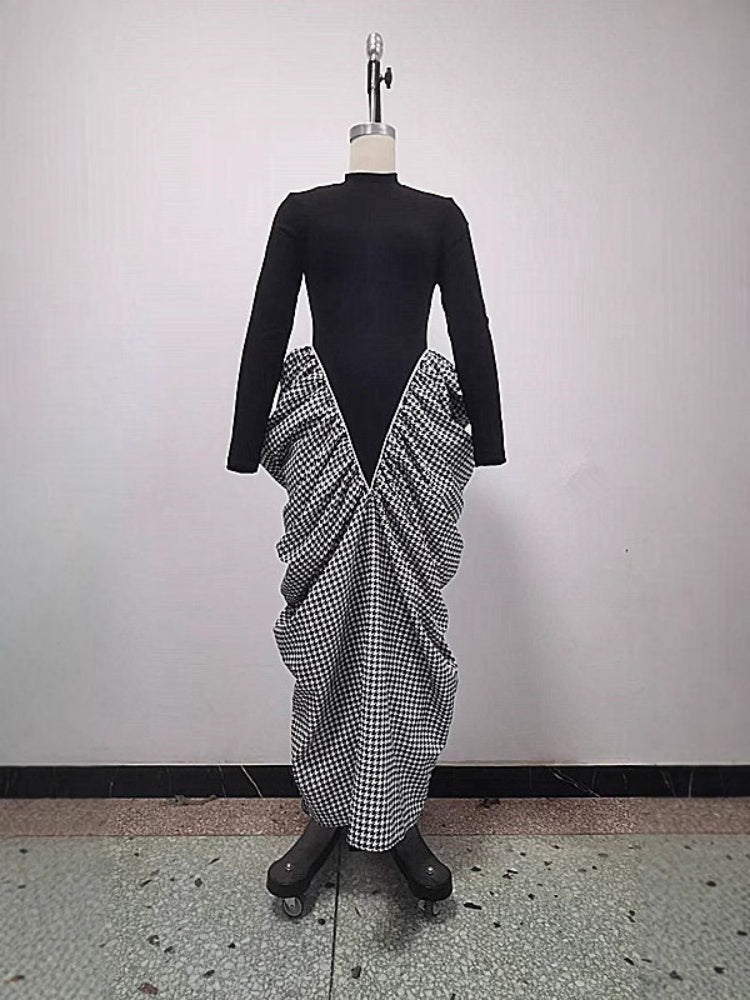 Maxi Dress na May Checkered Twist
