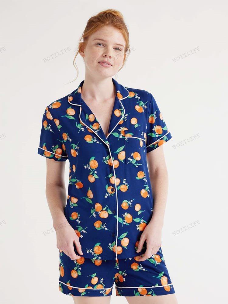 Casual loungewear overhemd en korte broek met bloemenprint