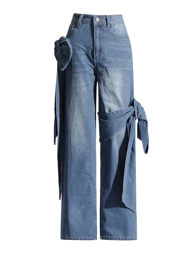 Denim de cintura alta para primavera