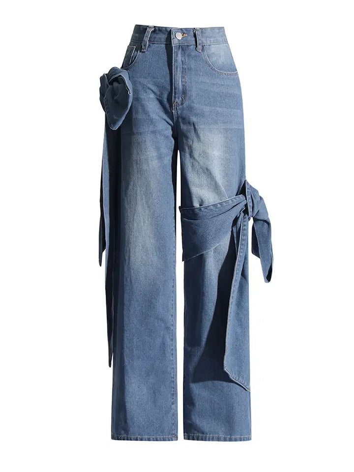 Lente denim met hoge taille