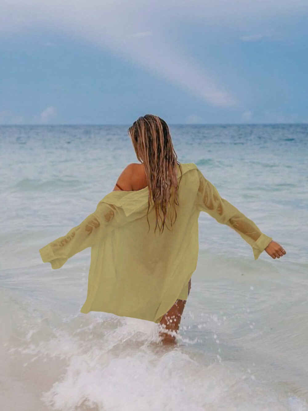 Tunika do bikini Cover-Up Seksowna odzież plażowa Cover Up na kostium kąpielowy