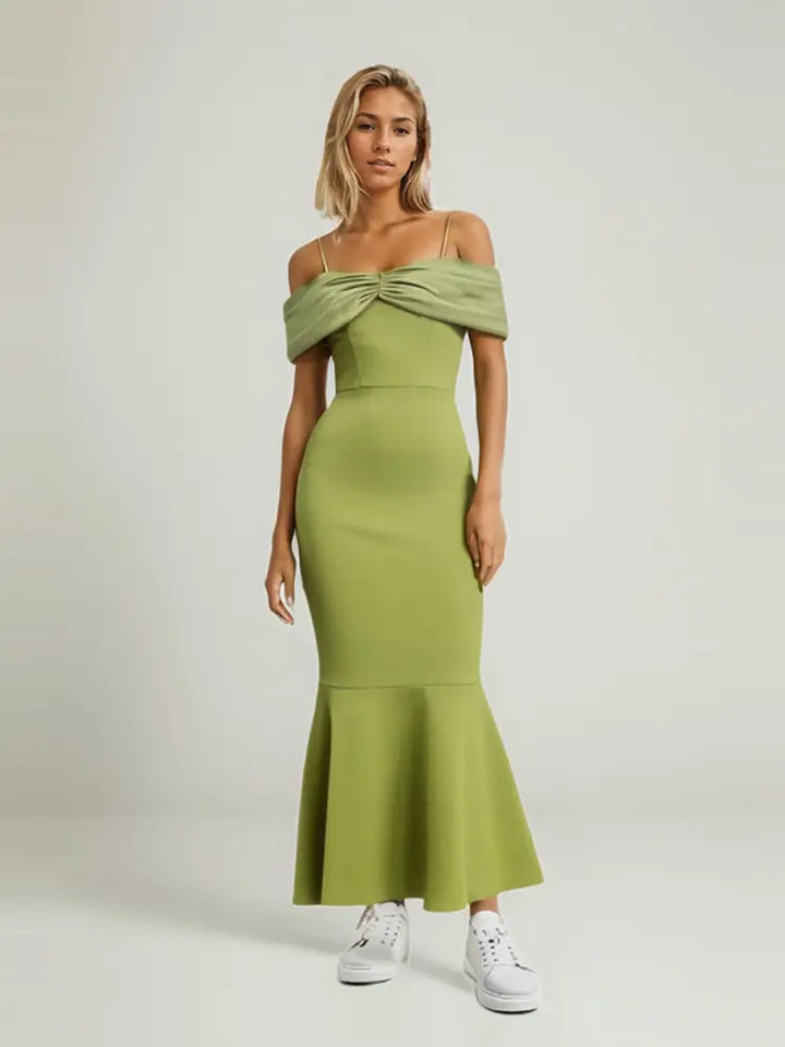 Chic na Strappy Tiered Evening Dress