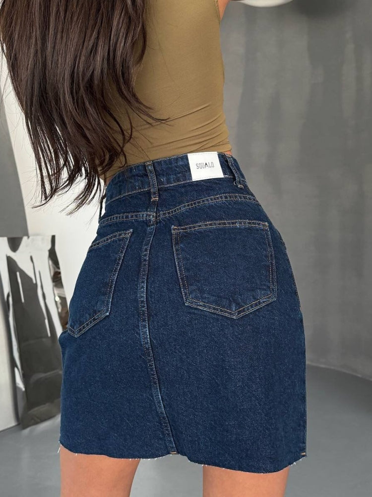 Asymmetrisk jeanskjol