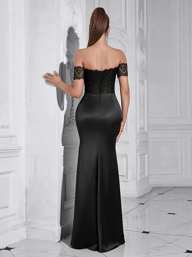 Elegantes Off-Shoulder Meerjungfrau-Kleid