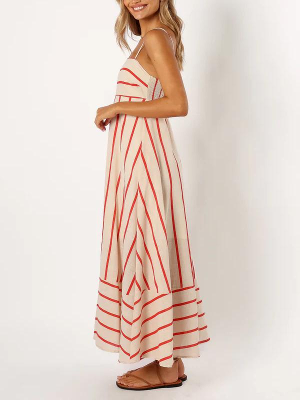 Brea Maxi Dress - Cream Stripe