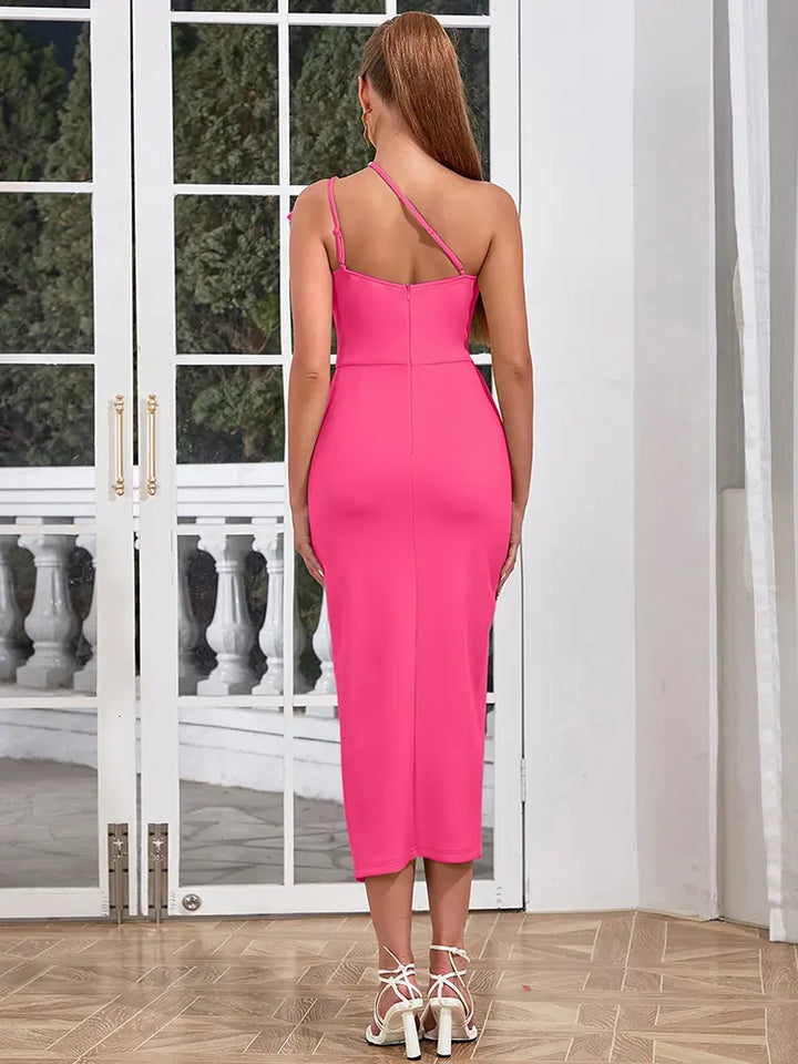 Sexy One-Shoulder Sleeveless Dress