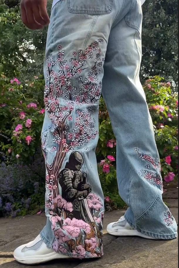 Blossom Sentinel Embroidered Jeans