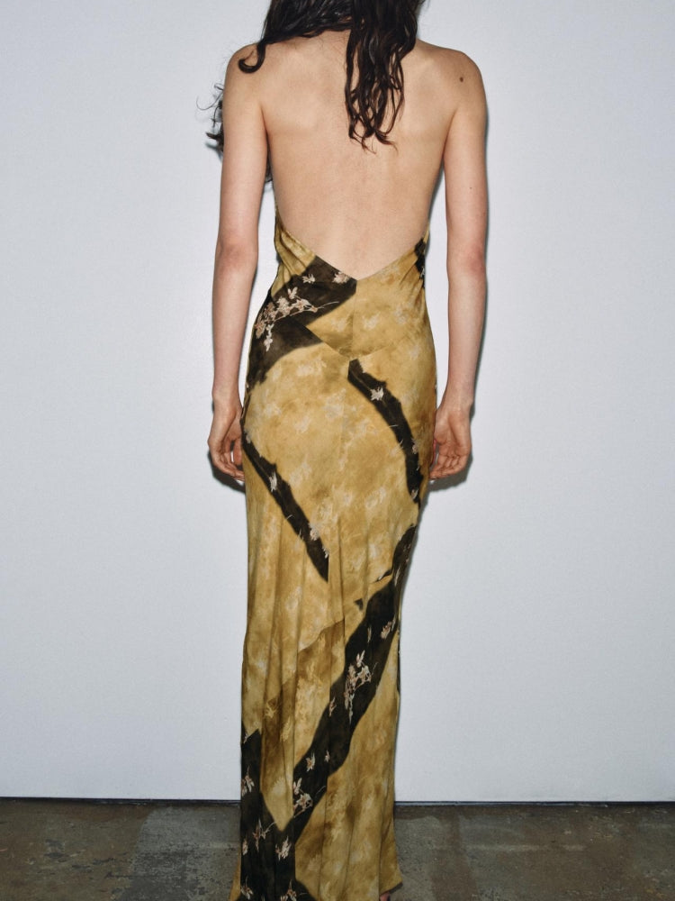 Printed Halter Dress
