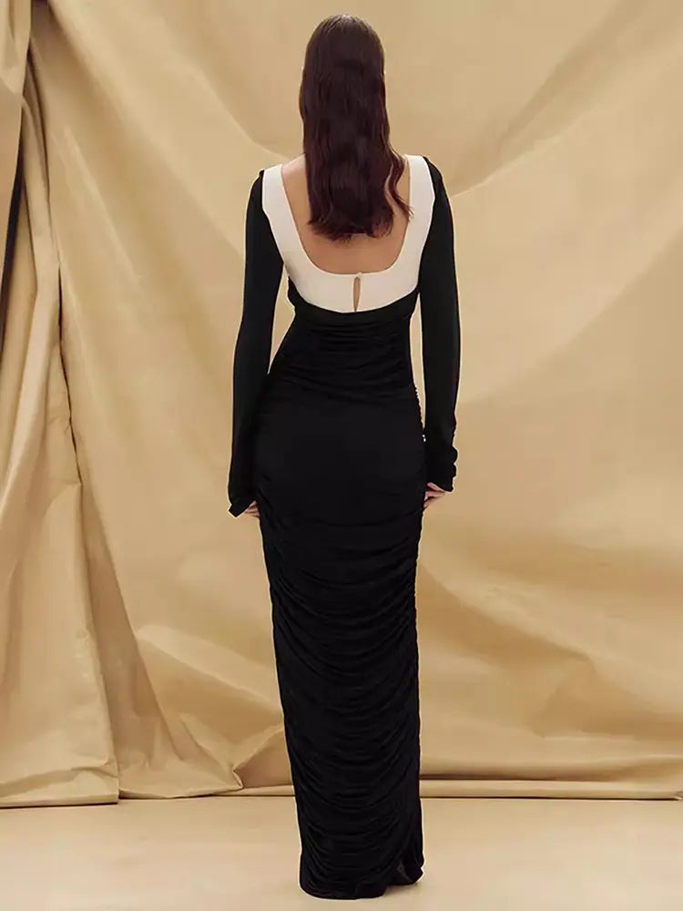 Fashion Strapless Long Sleeve Dress