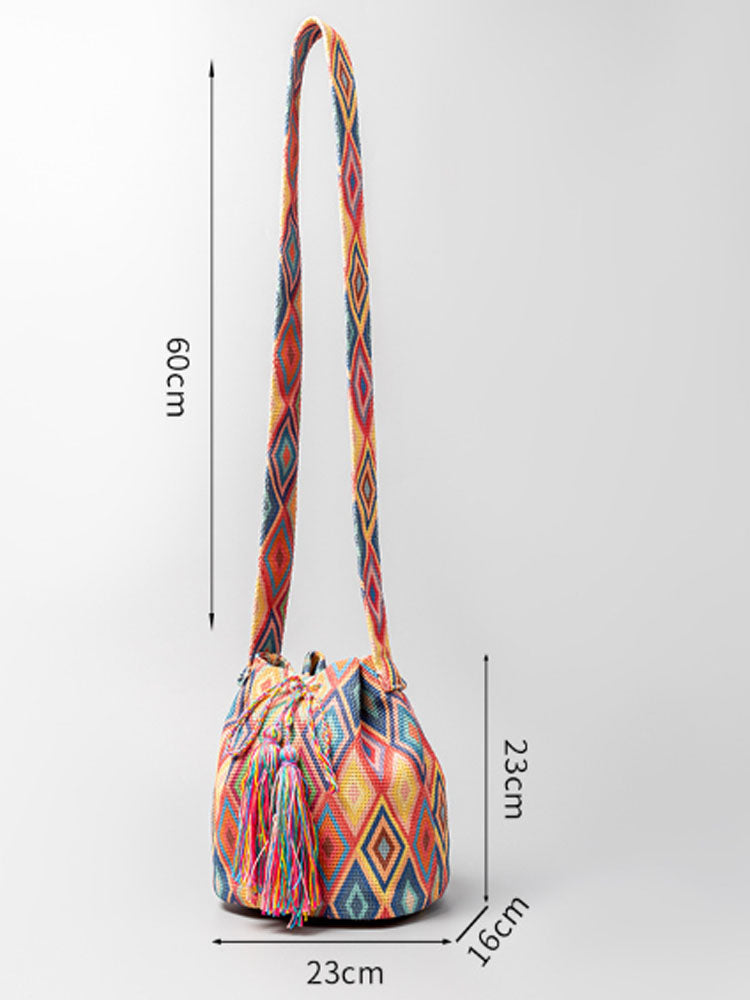 Sac à bandoulière en toile imprimée