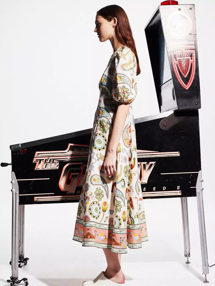 Arcade Dreams Printed Midi Dress